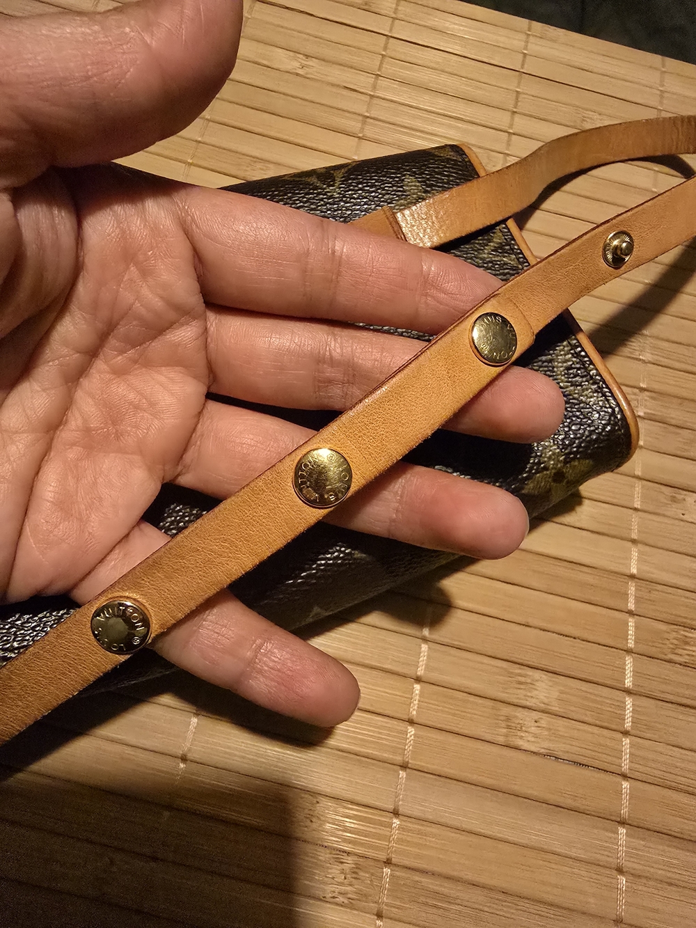 Louis Vuitton Monogram Canvas Belt Bag in Brown with Tan Strap - Picture 3 of 11
